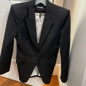 White House Black Market Black Editor Blazer Size 2